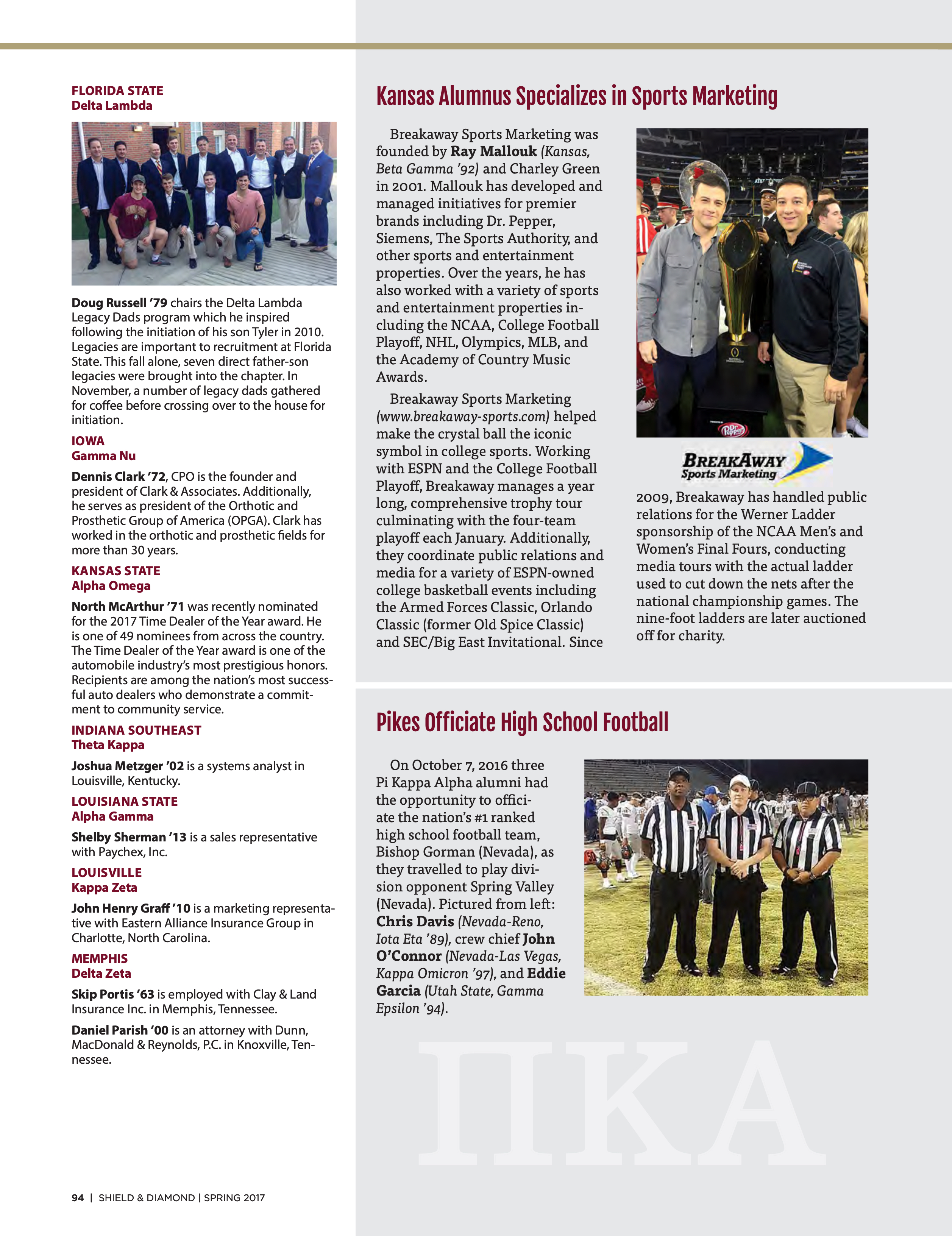 Alumni Notes, Continued, Spring 2017